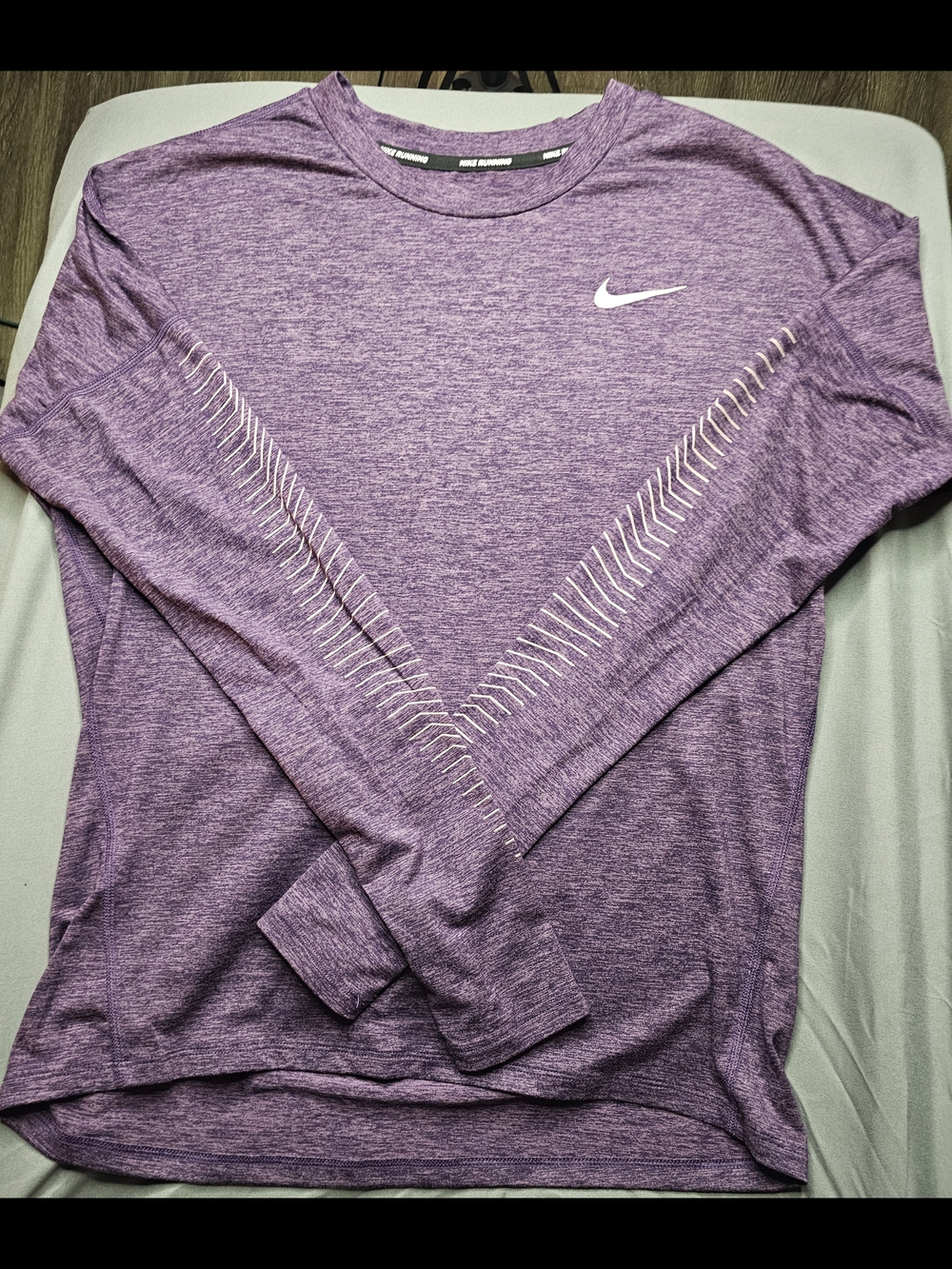 Nike Purple Heather Long Sleeve Training Top